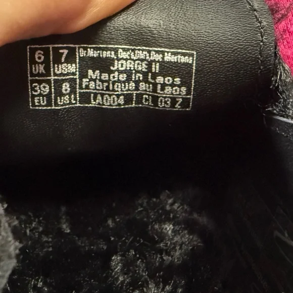 Dr. Martens Jorge II Clogs - Black Faux Fur Lined - Unisex: Men's 7 / Women's 8 - Picture 12 of 13